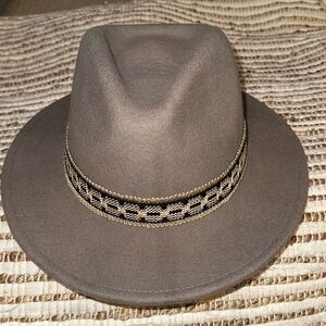 Brixton Gray Fedora with Black Band
